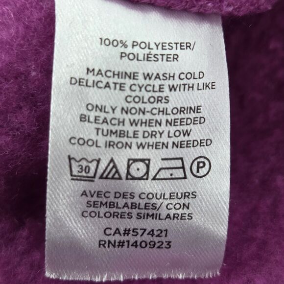 LOFT Sweatshirt Womens Size XS  Purple Crewneck Fuzzy Fleece Faux Sherpa Fall - Picture 6 of 6